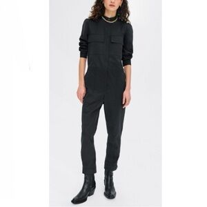 G. LABEL by Goop Terry Slim Jumpsuit in Black